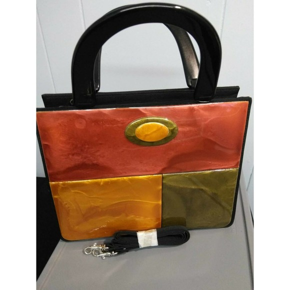 Angela Frascone Handbag Purse w. Removable Shoulder Strap - Picture 3 of 11